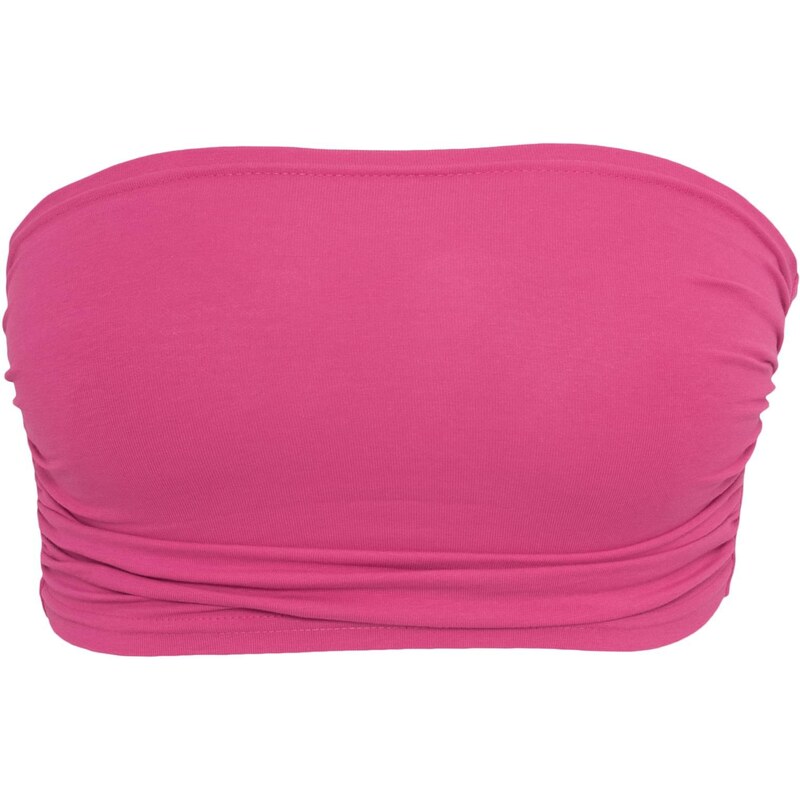 Urban Classics Dámské Bandeau Top fuchsiové