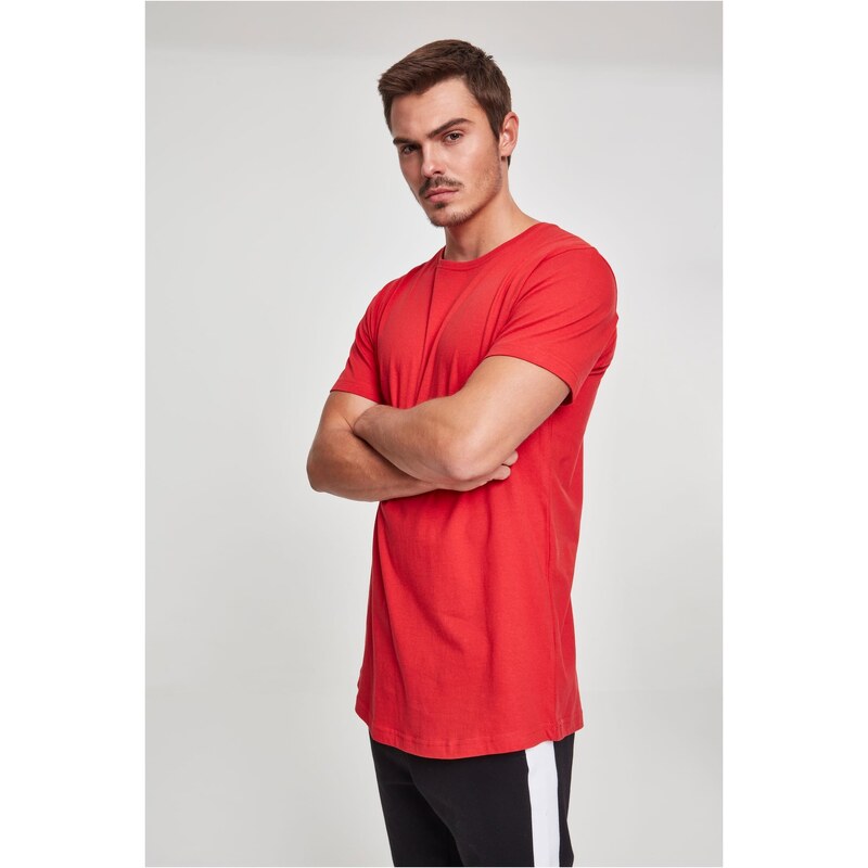 Urban Classics Tvarované dlouhé tričko ohnivě červené