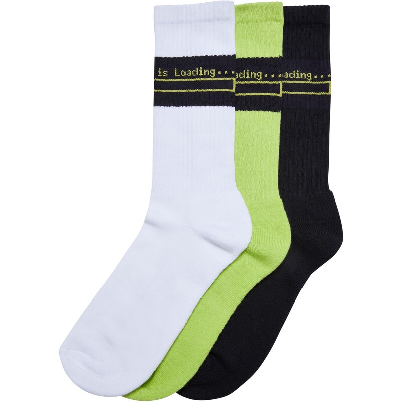 Urban Classics Accessoires Nakládací ponožky 3-balení bílá/černá/zmrazená žlutá