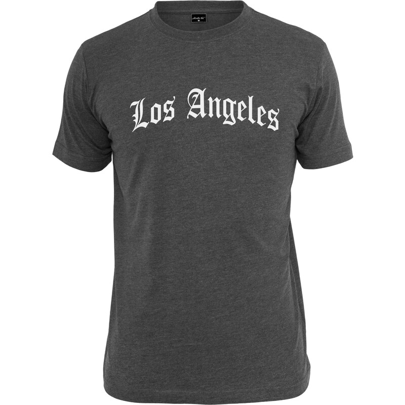 Mister Tee Los Angeles Texting Tee dřevěné uhlí