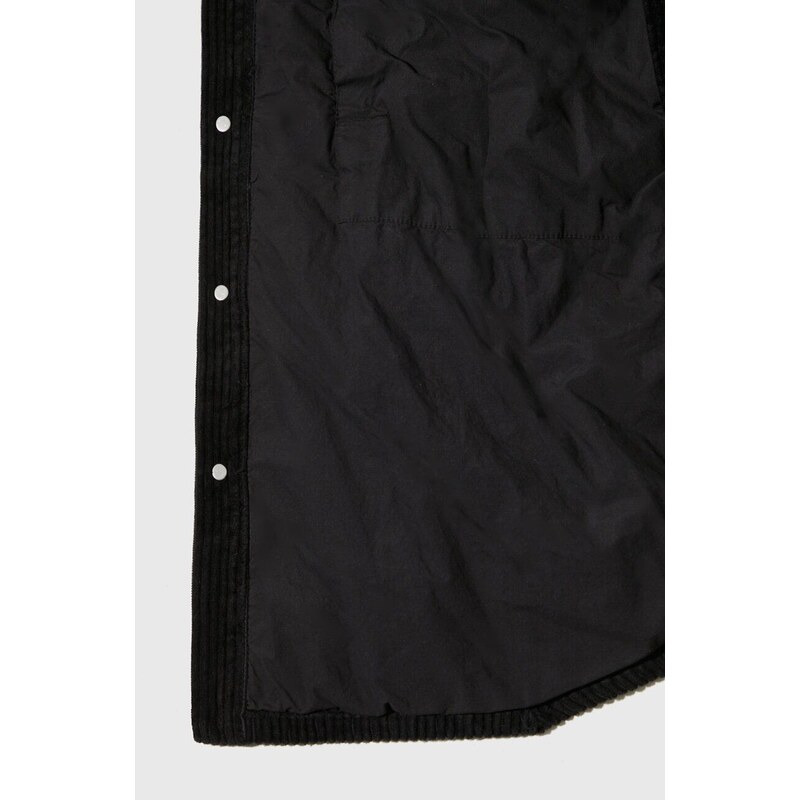Manšestrová bunda Rick Owens černá barva, přechodná