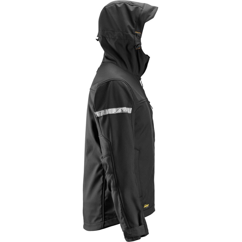 Snickers Workwear Softshellová bunda AllroundWork s kapucí pánská černá vel. XS