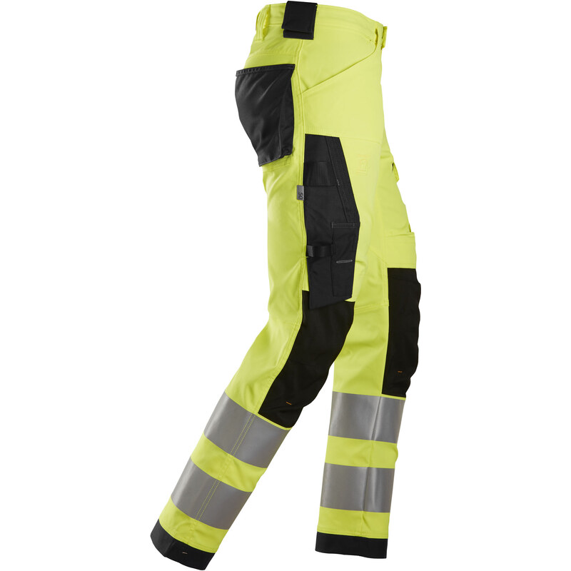 Snickers Workwear Pracovní kalhoty AllroundWork Stretch reflexní třída 2 žluté vel. 44