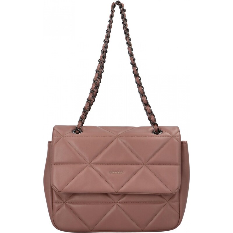 DIANA & CO Trendy dámská koženková crossbody Solana, tmavě růžová