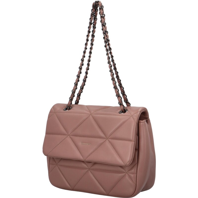 DIANA & CO Trendy dámská koženková crossbody Solana, tmavě růžová