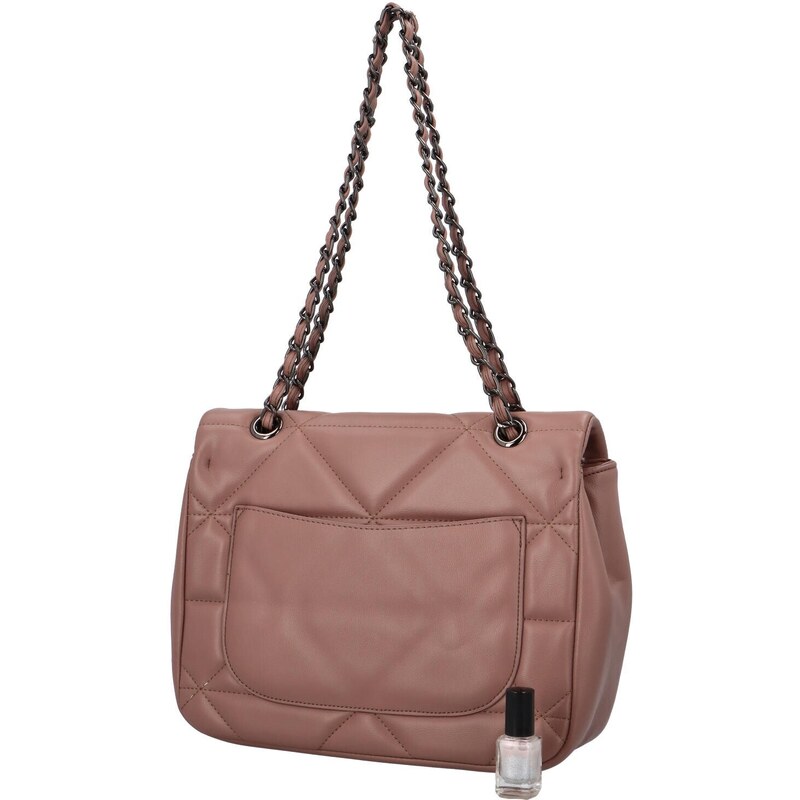 DIANA & CO Trendy dámská koženková crossbody Solana, tmavě růžová