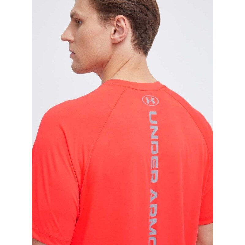 Tréninkové tričko Under Armour Tech růžová barva, s potiskem, 1377054