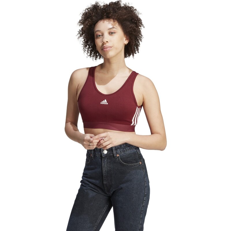 adidas Performance adidas Essentials 3-Stripes Crop Top With Removable 87644101
