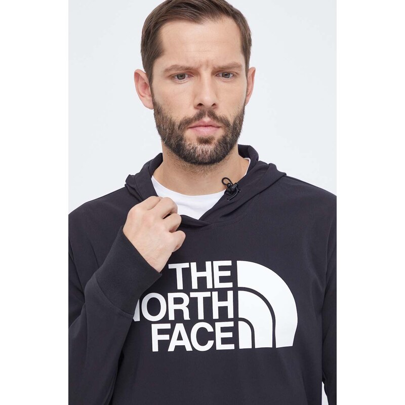 Sportovní mikina The North Face Tekno Logo černá barva, s kapucí, s potiskem