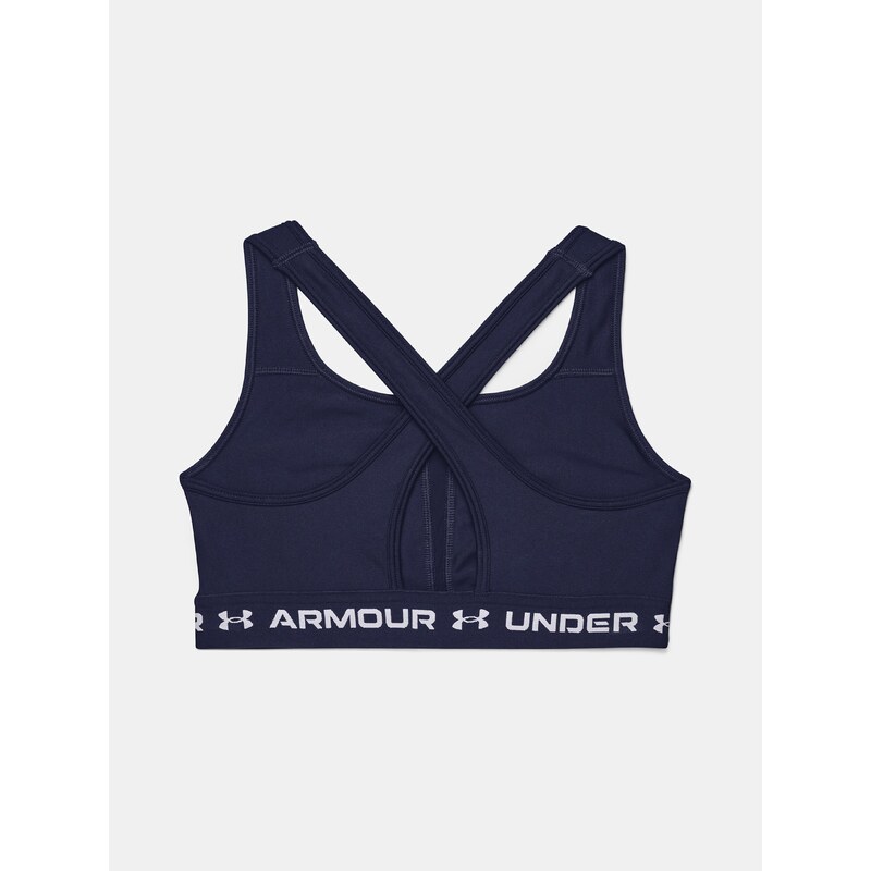 Tmavě modrá dámská sportovní podprsenka Under Armour UA Crossback Mid Bra