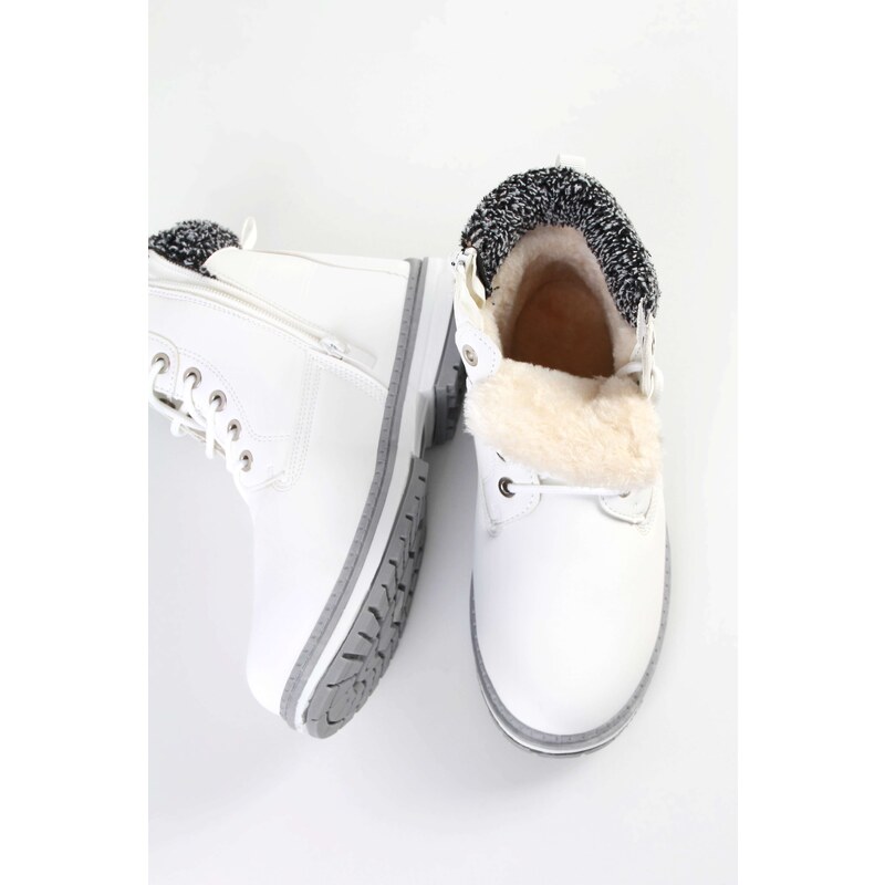 Vebone Bílé zimní boty RS801-5WH