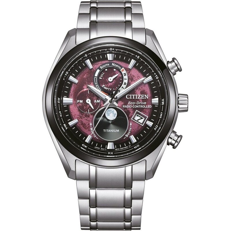 Citizen Eco-Drive Radio Controlled Tsukiyomi Moonphase Super Titanium BY1018-80X