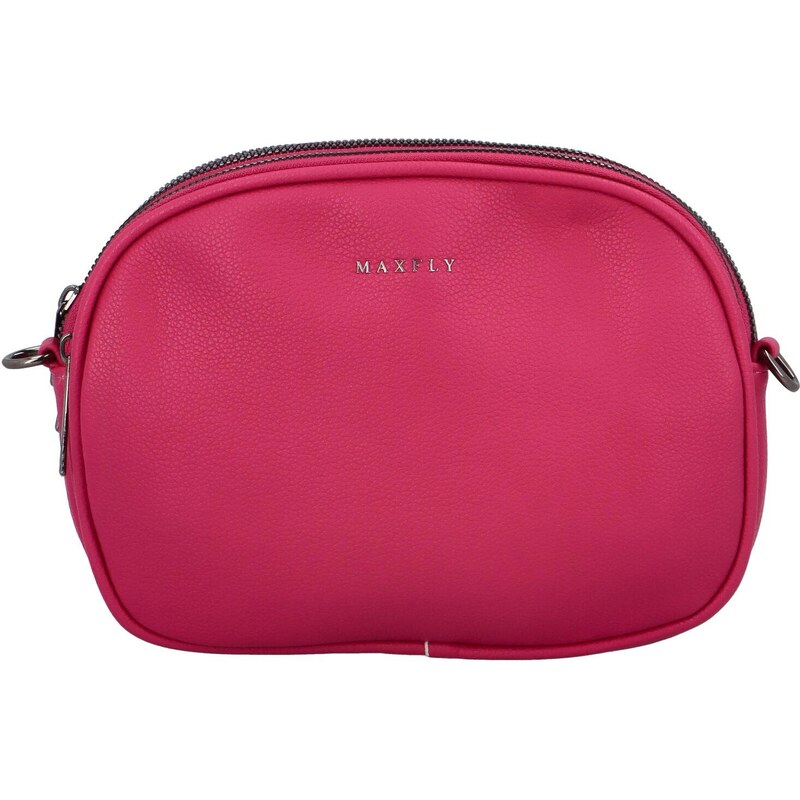 MaxFly Malá trendy koženková crossbody kabelka Jennifer, růžová