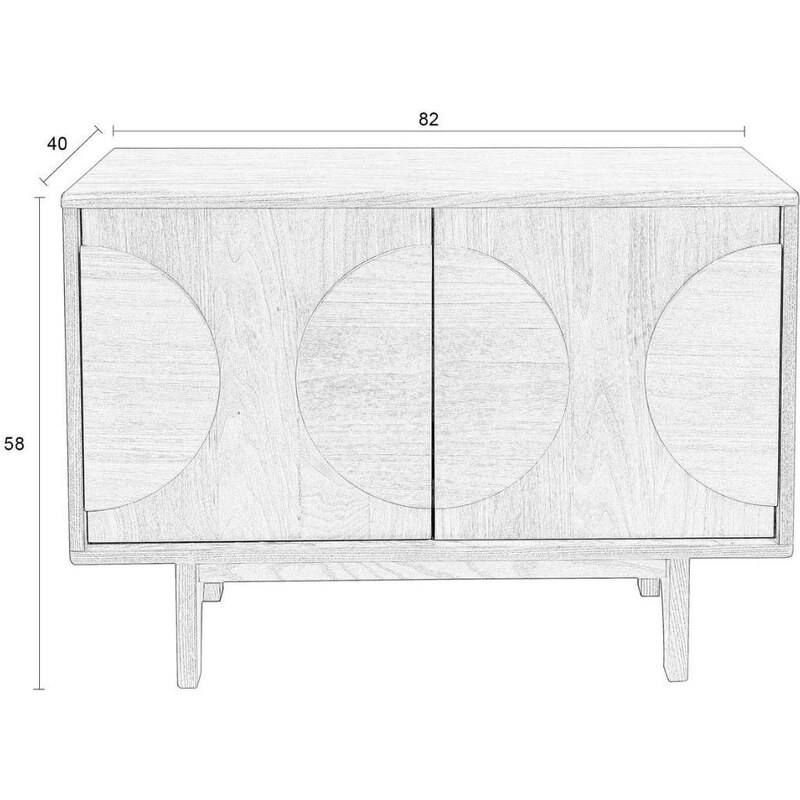 Dubová komoda ZUIVER GROOVE 82 x 40 cm
