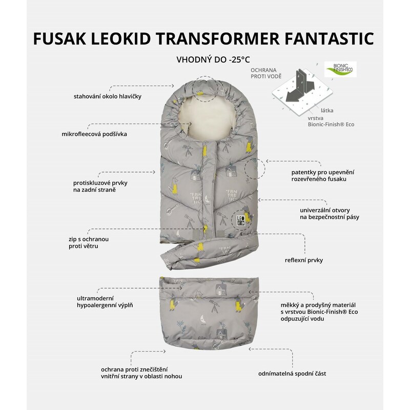 LEOKID Fusak Transformer s rukavicemi, Fantastic