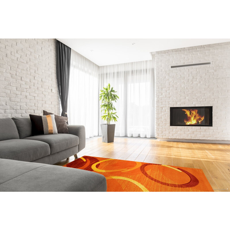 Spoltex koberce Liberec Kusový koberec Florida orange 9828 - 80x150 cm