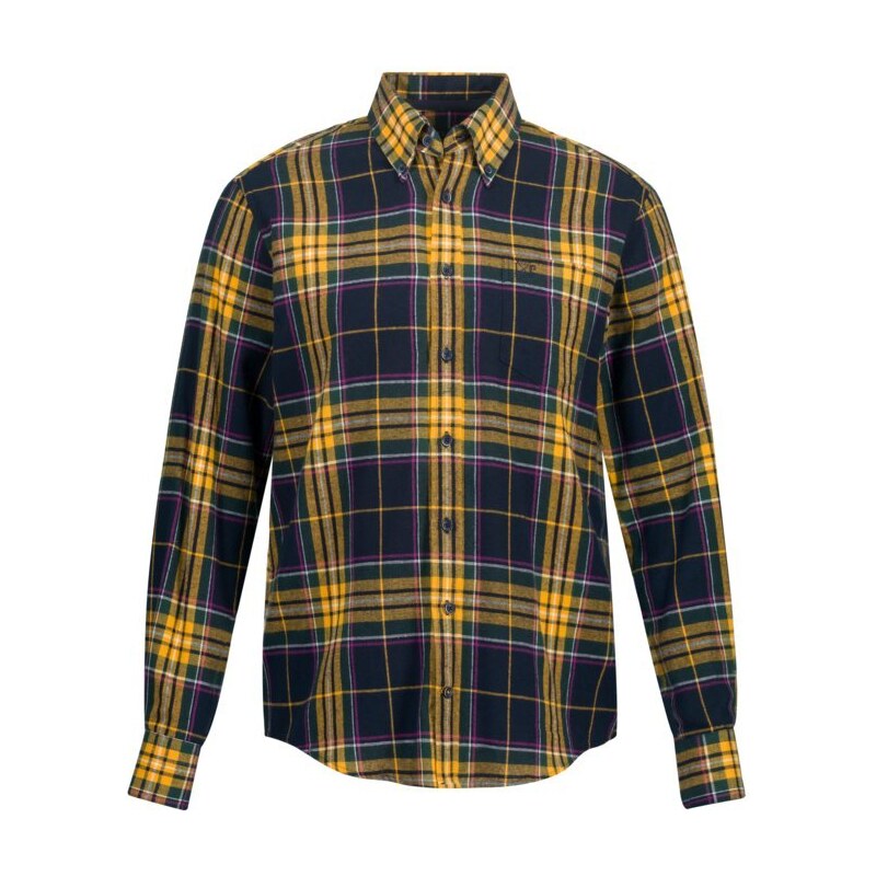 Jp1880, flanelová košile s glenčekovým vzorem, modern fit žlutý