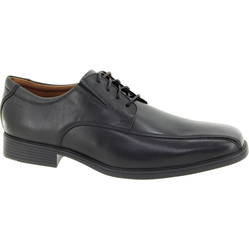 CLARKS Pánské kožené černé polobotky 26110310-BLACK-247