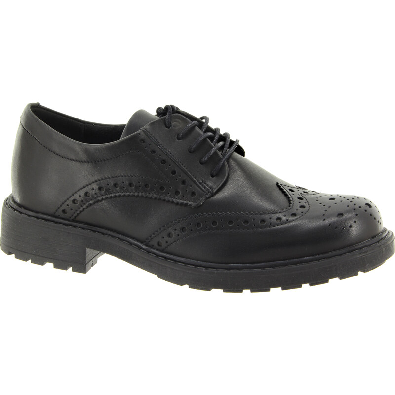 CLARKS Dámské kožené černé polobotky 26163621-BLACK-245