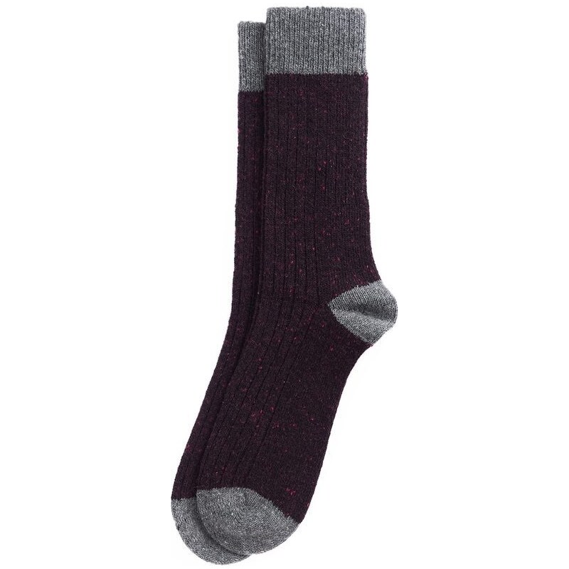 Barbour Houghton Socks — Fig/AsphaLight