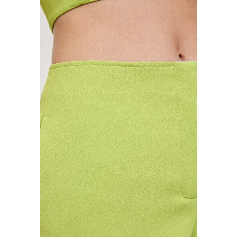 Kalhoty MAX&Co. x Anna Dello Russo dámské, zelená barva, jednoduché, high waist