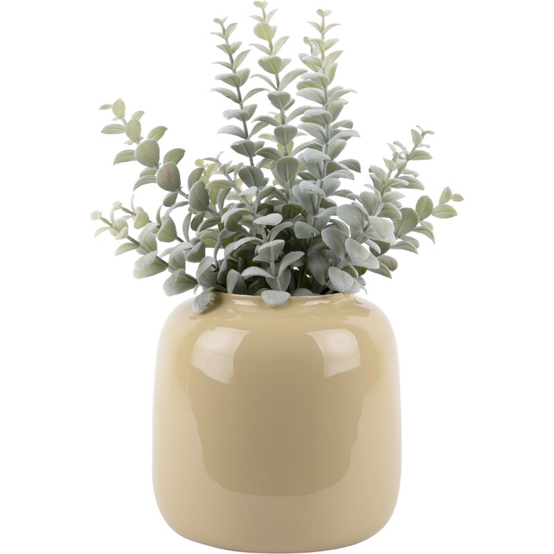Time for home Světle hnědá kovová váza Ivyna 20,5 cm