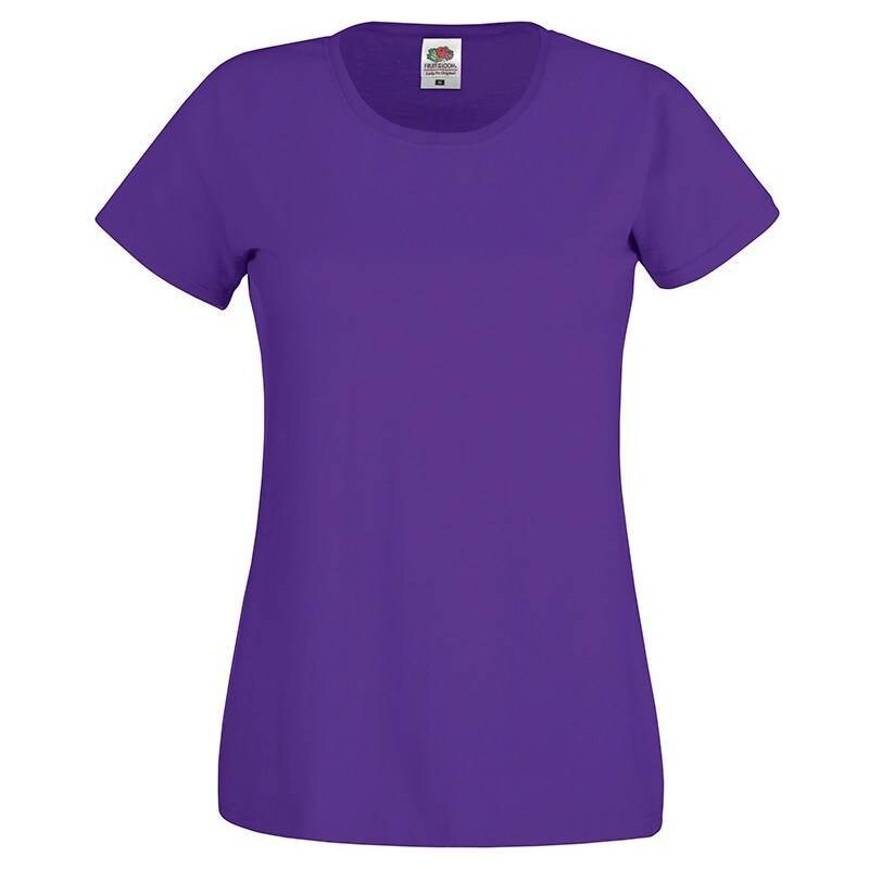 Purple Lady fit Womens T-shirt Original Fruit of the Loom