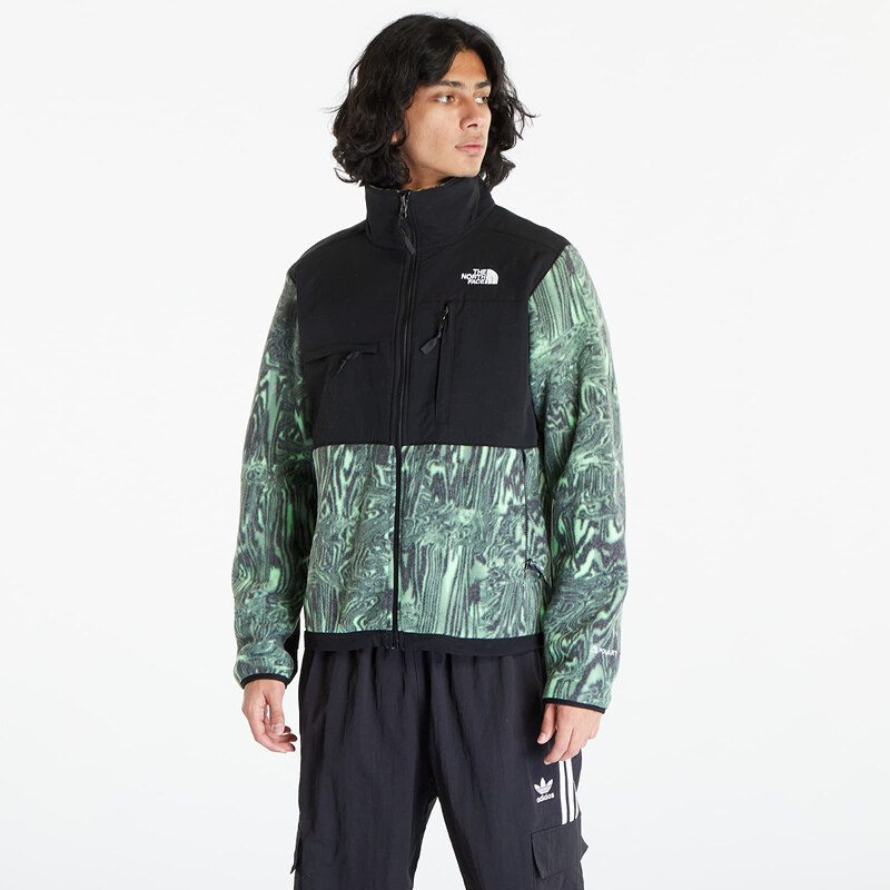 Pánská bunda The North Face Denali Jacket Chlorophyll Green Digital Distortion Print/ Tnf Black