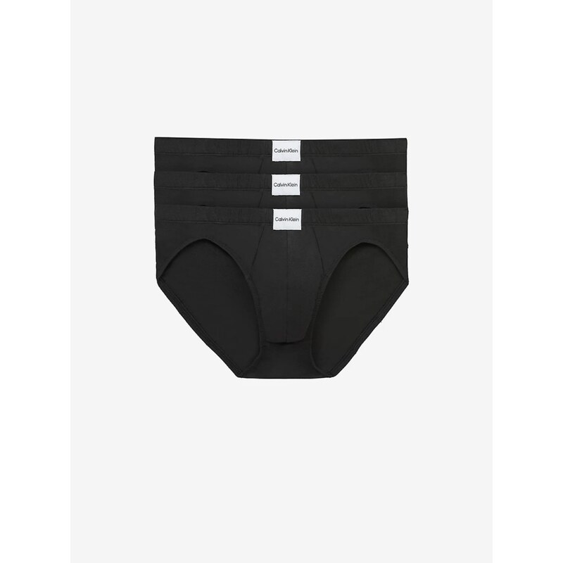 Sada tří pánských slipů v černé barvě Calvin Klein Underwear - Pánské