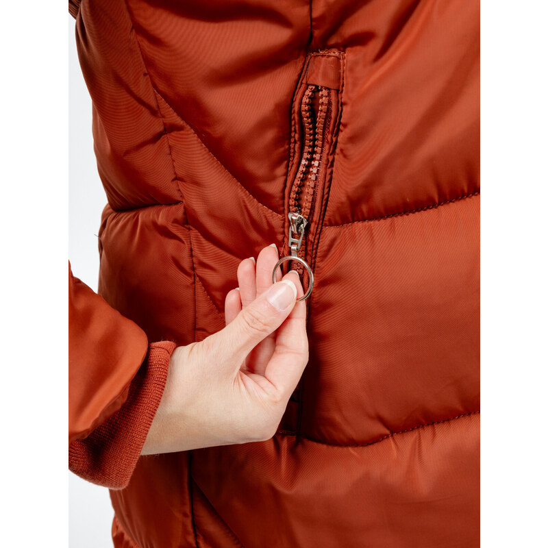 Dámská prošívaná bunda GLANO - oranžová