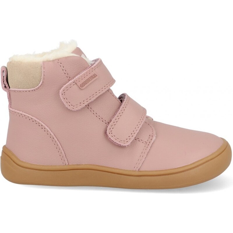 Dívčí růžové zimní kožené boty PROTETIKA DENY PINK