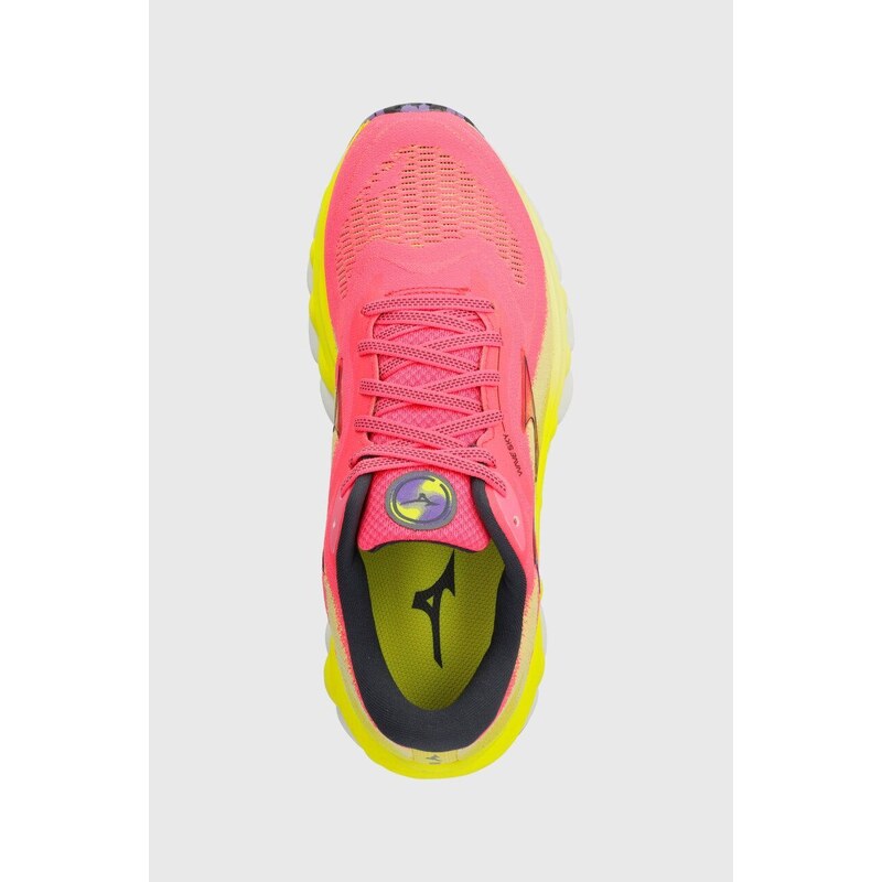 Běžecké boty Mizuno Wave Sky 7 růžová barva, J1GD2302