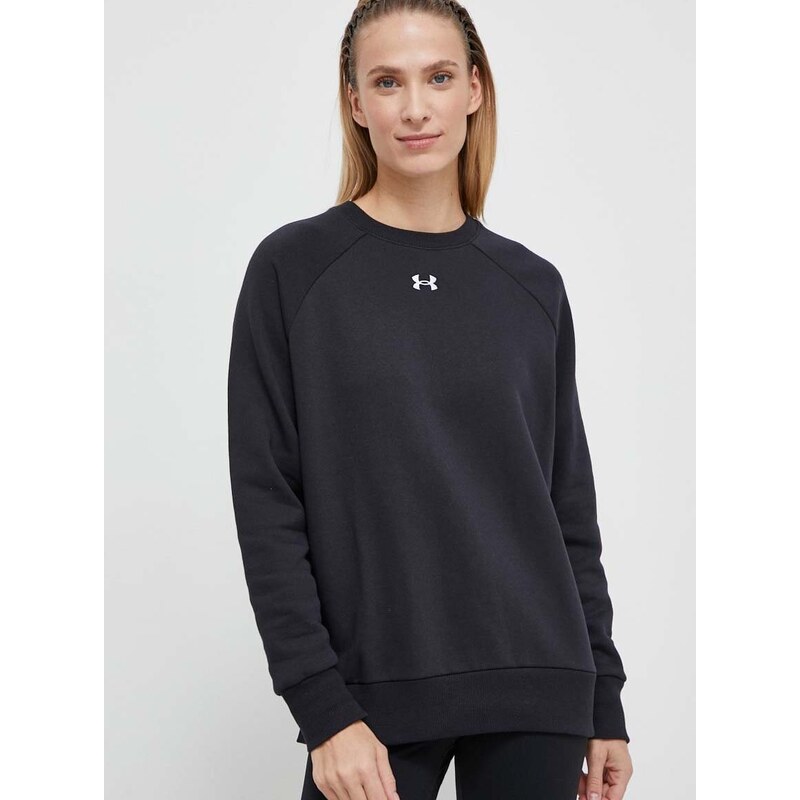 Mikina Under Armour dámská, černá barva, hladká, 1379508