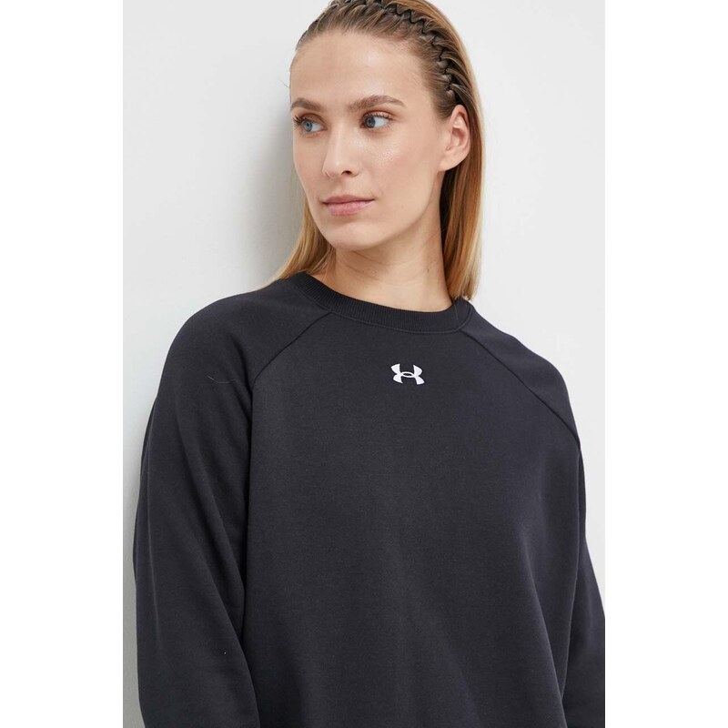 Mikina Under Armour dámská, černá barva, hladká, 1379508