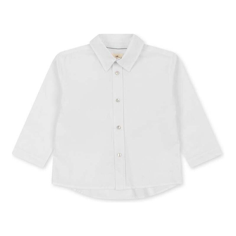Dětská bavlněná košile Konges Sløjd bílá barva