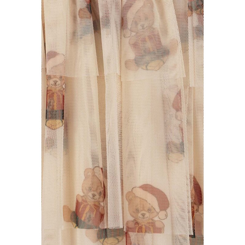 Dívčí šaty Konges Sløjd béžová barva, mini