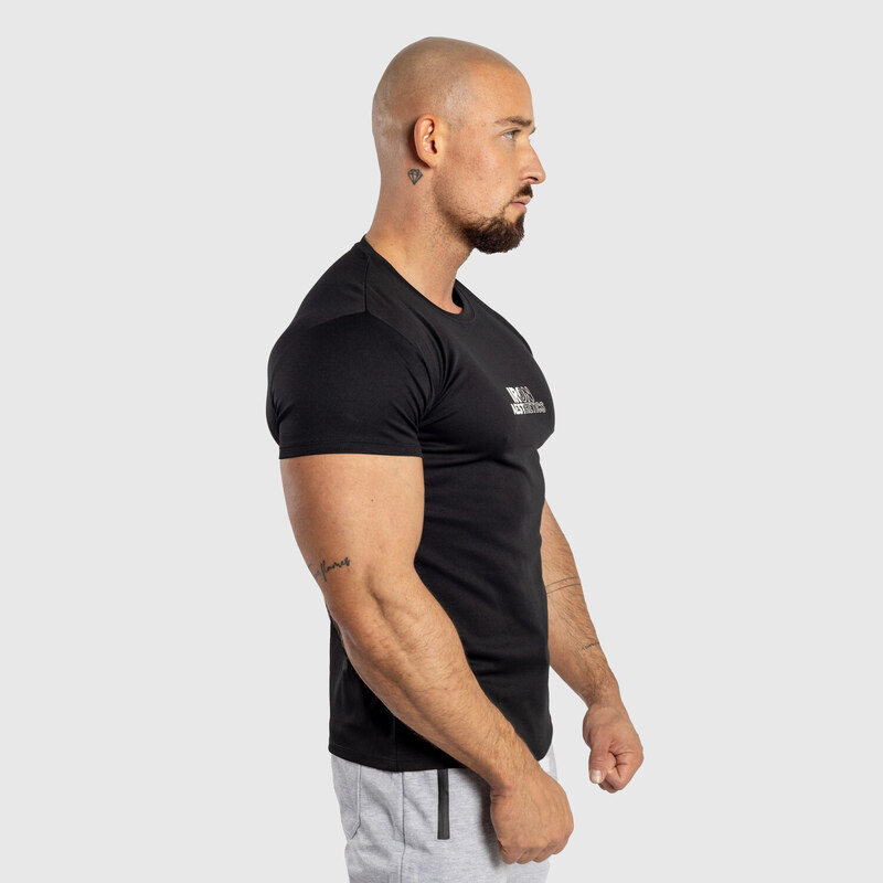 Pánské fitness tričko Iron Aesthetics Split, černé