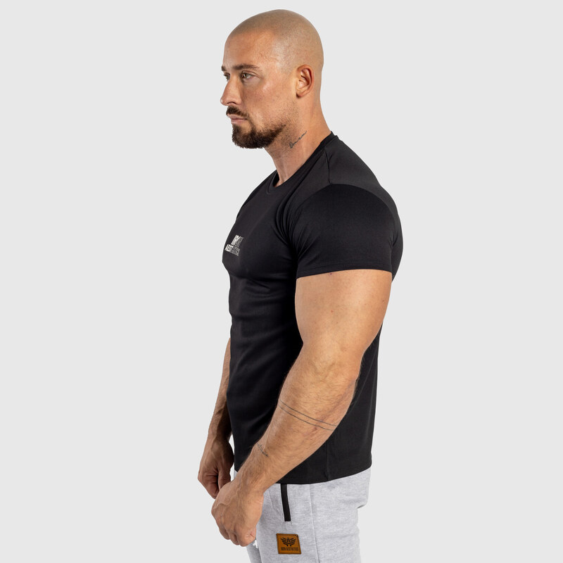 Pánské fitness tričko Iron Aesthetics Split, černé