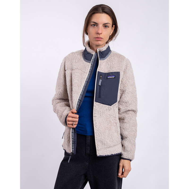 Patagonia W's Classic Retro-X Jacket Natural w/Smolder Blue