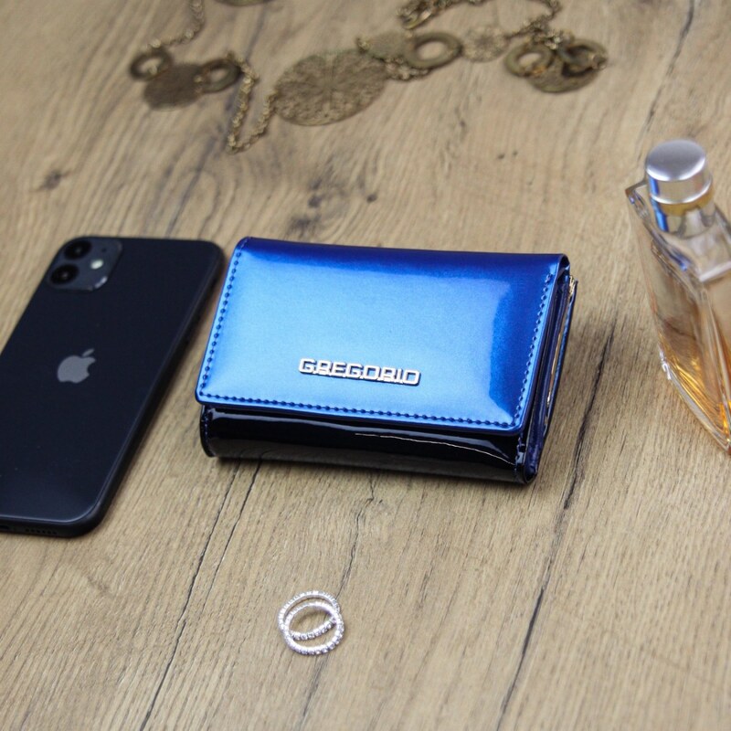 Dámská kožená peněženka modrá - Gregorio Jaxon modrá