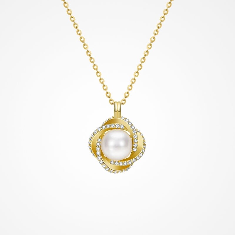 JAY Stříbrný náhrdelník s bílou perlou Estelle, stříbro 925/1000