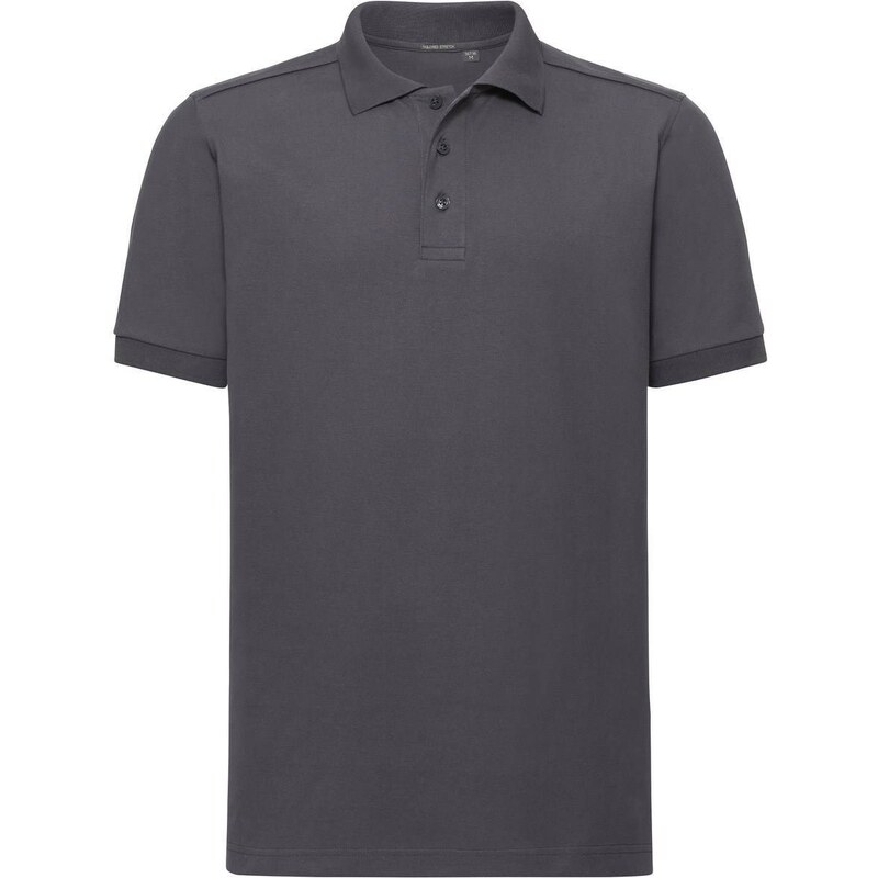 RUSSELL Mens T-shirt Tailored Stretch Polo R567M 95% smooth