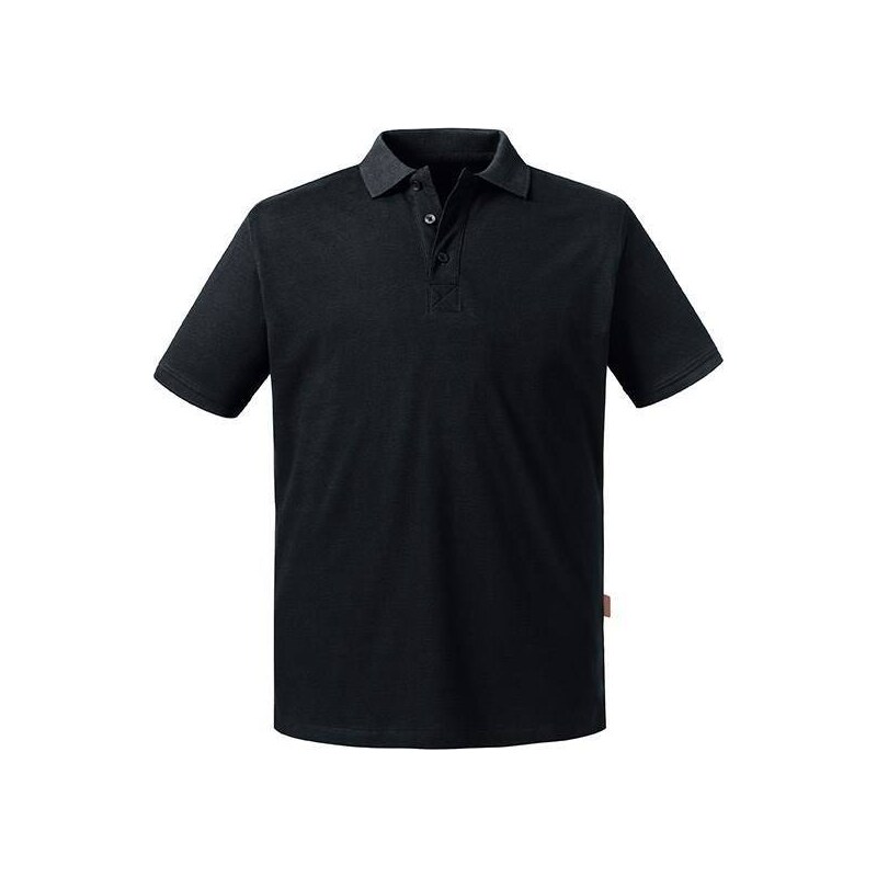 Czarna koszulka męska polo Pure Organic Russell