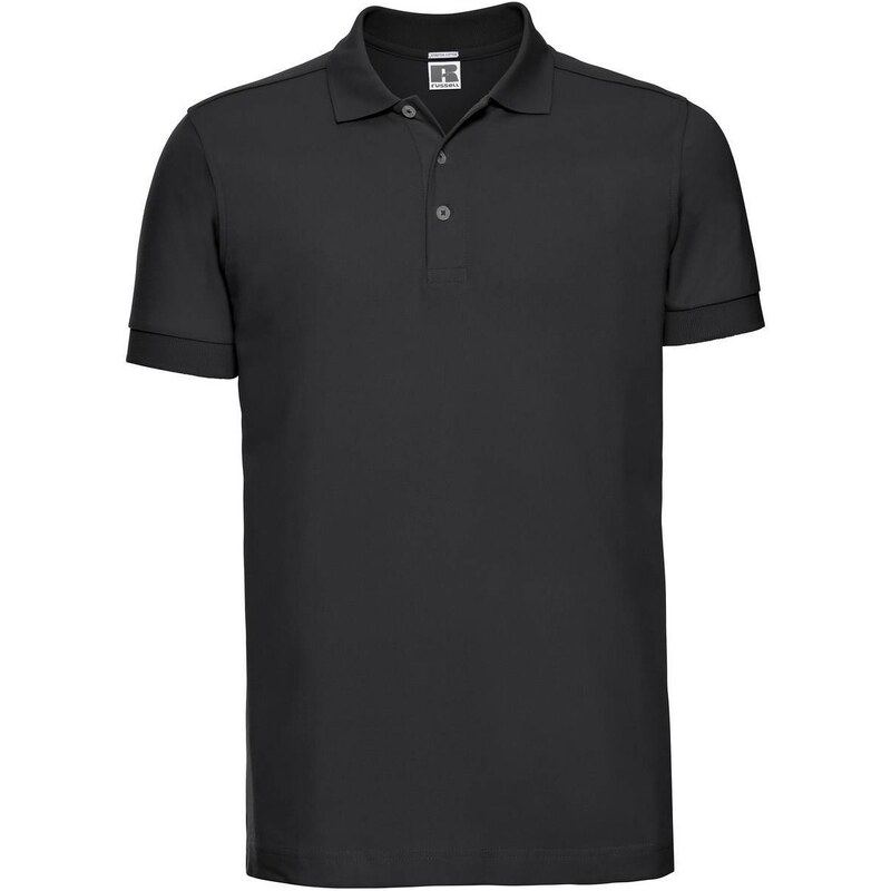 RUSSELL Mens T-shirt Stretch Polo R566M 95% smooth cotton ring