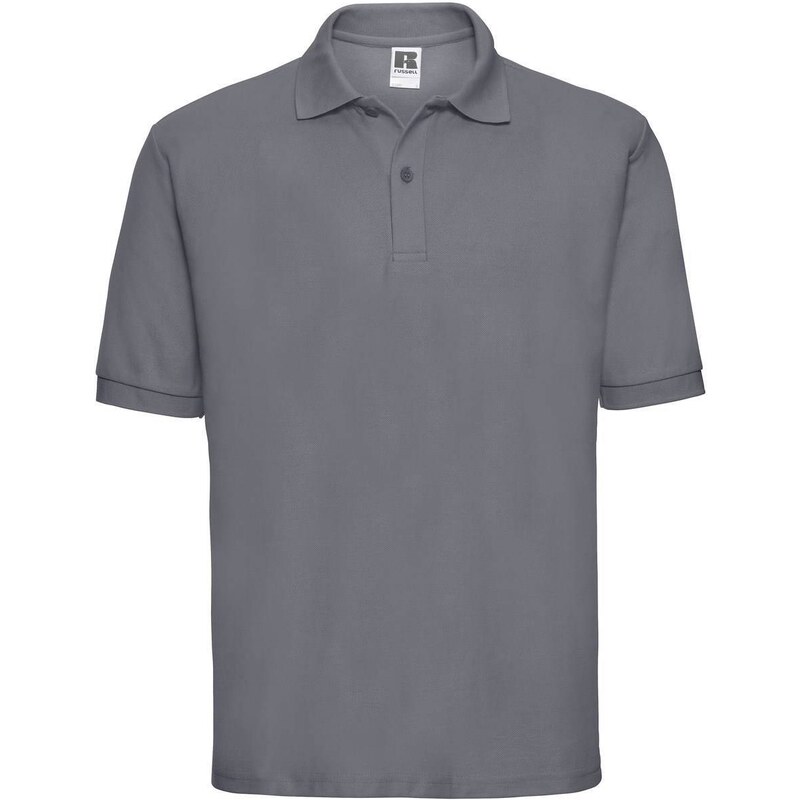 Men's Polycotton Polo Russell Dark Grey T-Shirt