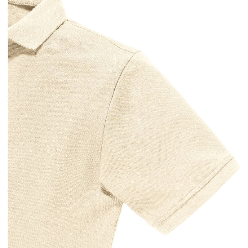 Beige Men's Polo Shirt Pure Organic Russell