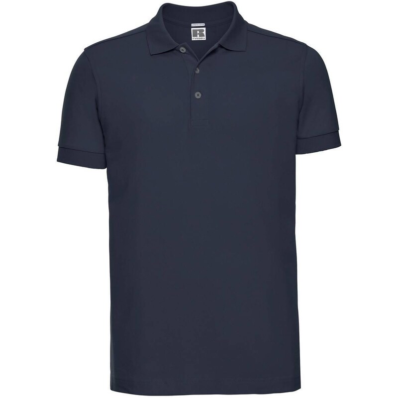 RUSSELL Mens T-shirt Stretch Polo R566M 95% smooth cotton ring