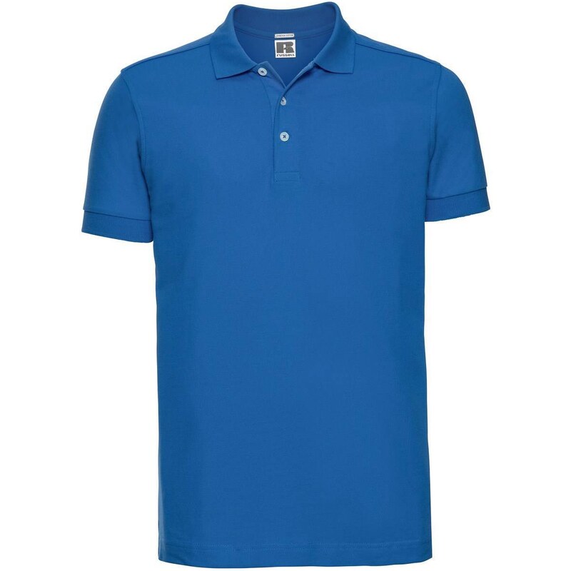 RUSSELL Men's T-shirt Stretch Polo R566M 95% smooth cotton ring-spun 5% Lycra 205g/210g