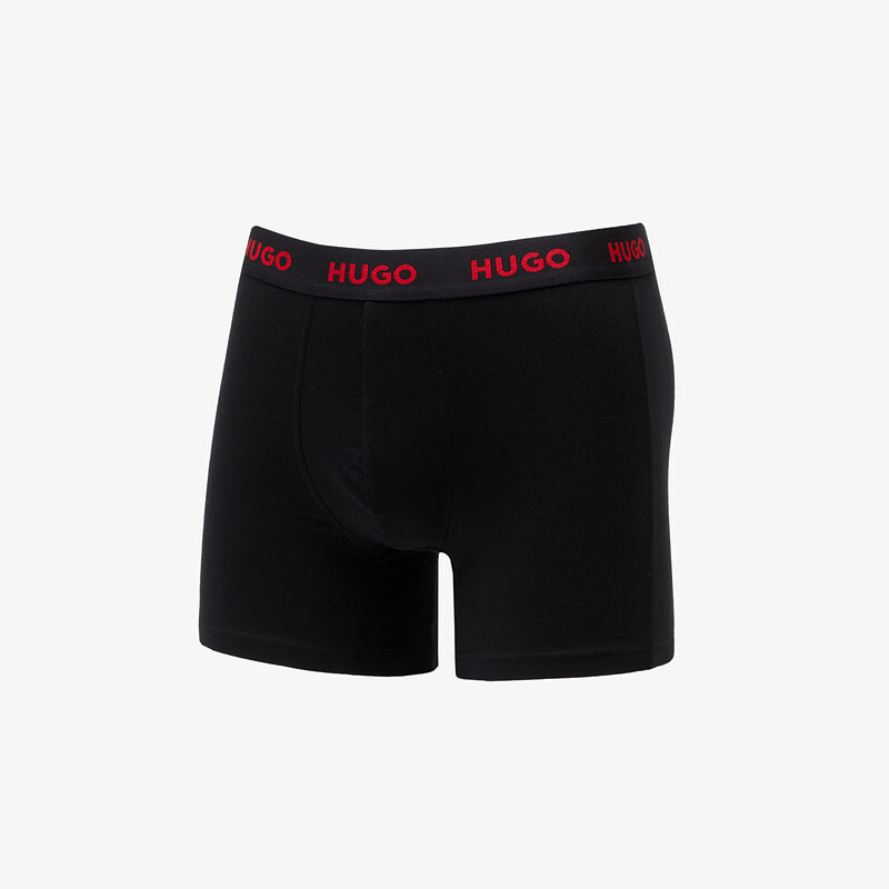 Boxerky Hugo Boss Logo-Waistband Boxer Briefs 3-Pack Dark Grey/ Navy/ Black