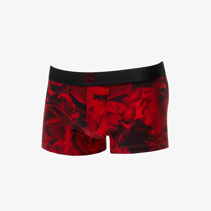 Boxerky Hugo Boss Logo-Waistband Stretch Trunks 2-Pack Black/ Red